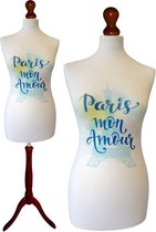 Paris mon amour paspop met donker bruine sparkling driepoot  32/34