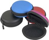 Hardcover kabeltasje - opberghoes voor in ear oortjes/oortelefoon  - Rood -