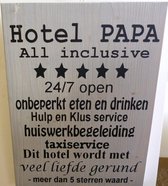 hotel papa steigerhout grijs 30x40cm