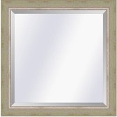 Moderne spiegel Lucerne Groen creme-zilver small 29mm  Buitenmaat 46x56cm