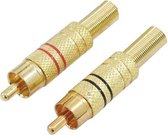 OMNITRONIC RCA plug gold-plated 5.4mm rd/bk 2x