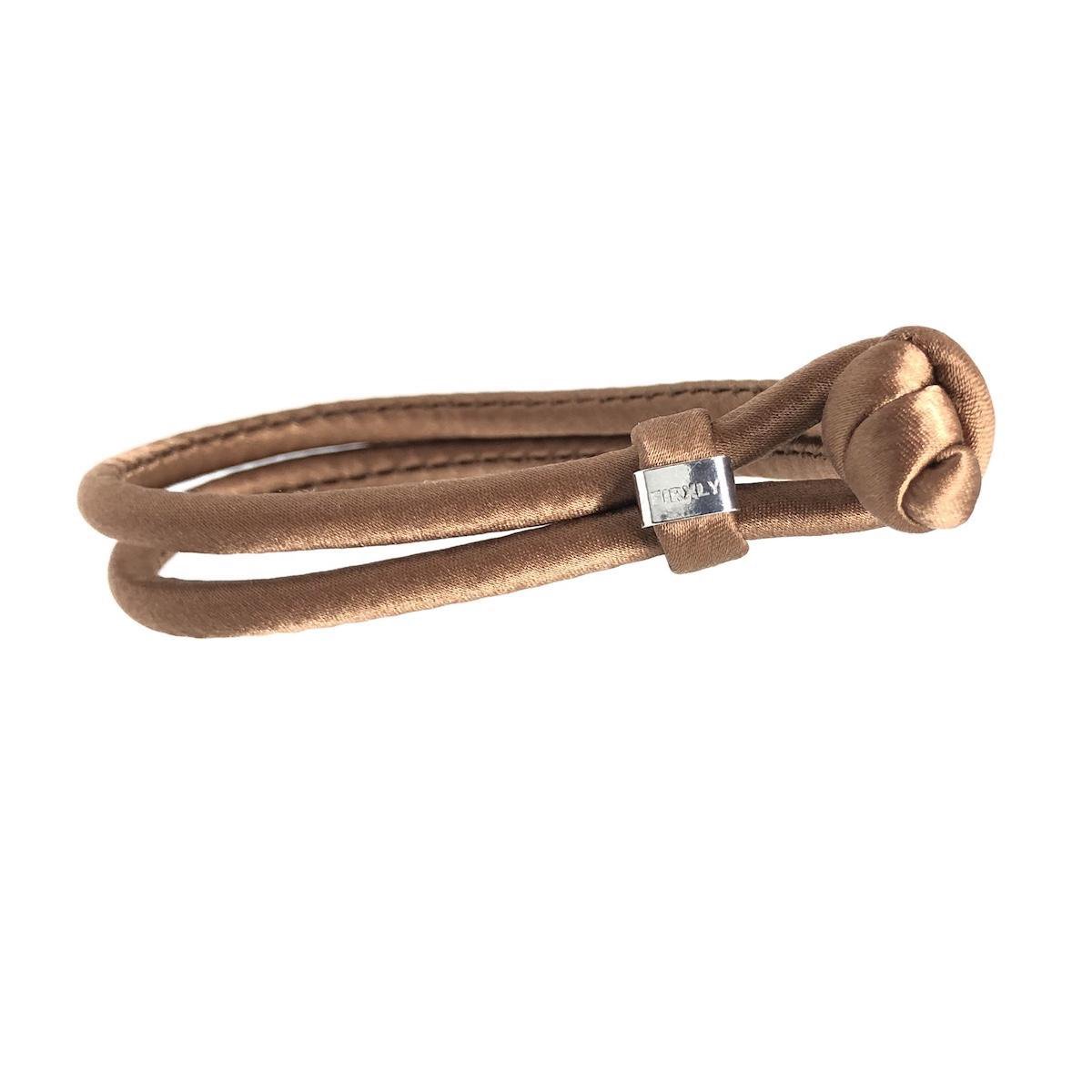 Camel zijden signatuur damesarmband (17,5 cm)