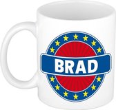 Brad naam koffie mok / beker 300 ml  - namen mokken
