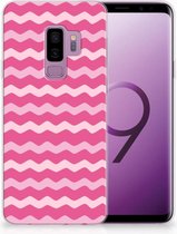 Geschikt voor Samsung Galaxy S9 Plus Uniek TPU Hoesje Waves Pink