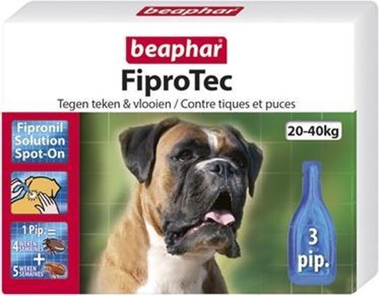 bol.com | Beaphar Fiprotec Anti Vlooien en Tekenmiddel - Hond 20-40 kg - 3  Pipetten