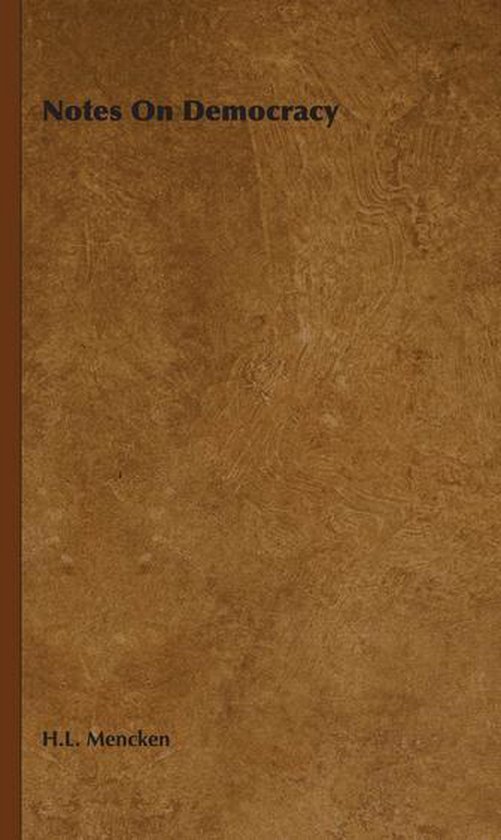 Notes on Democracy - cover