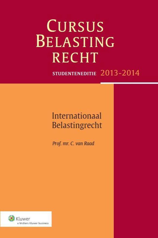 Cursus Belastingrecht - Internationaal belastingrecht 2013-2 ... - cover