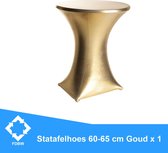 Statafelrok Luxe x 1 GOUD - Statafel Tafelrok - Statafelhoes - Stretch – ∅60-65 x 110 cm – geschikt voor Horeca Evenementen | Sta Tafel Hoes | Statafel | Staantafelhoes | Cocktailp