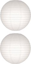 2x Lanterne boule blanche 50 cm