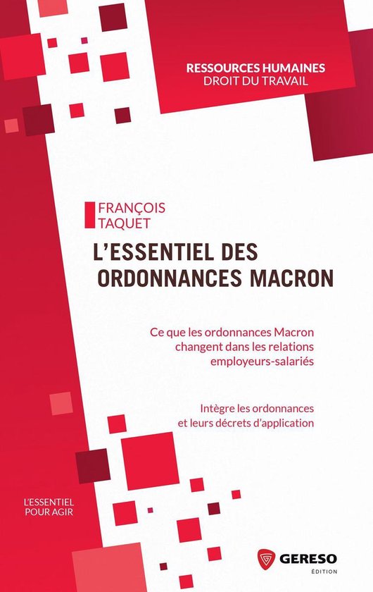 L'essentiel pour agir - L'essentiel des ordonnances Macron - cover