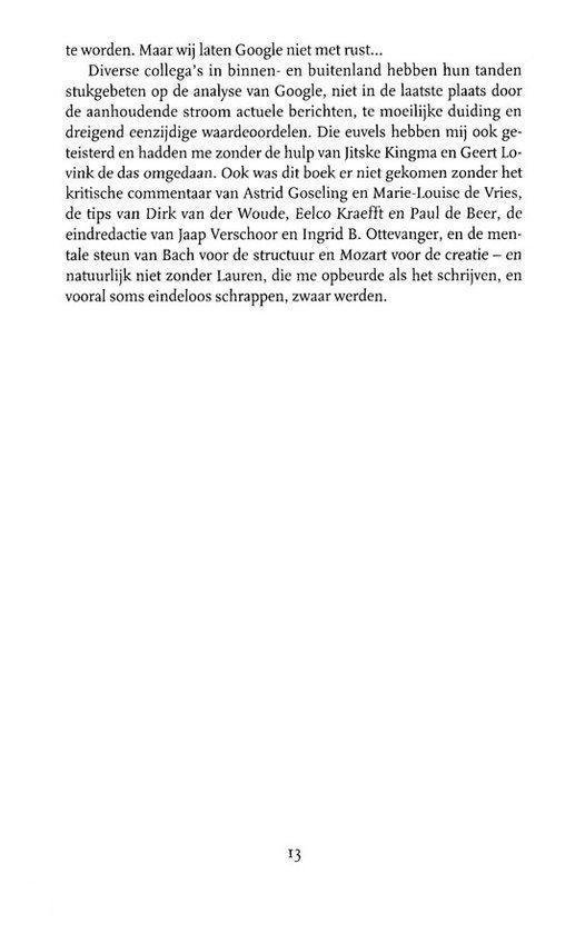 Pagina met tekst over collega's en het schrijven van het boek.