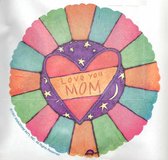 folieballon - Love you Mom - 45cm - leeg