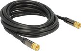 DeLOCK 88920 coax-kabel 3 m F RG-6/U Zwart