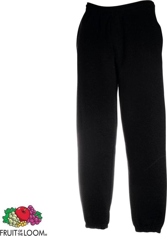 Fruit of the Loom sweatpants maat XXL elastieken boord (zwart)