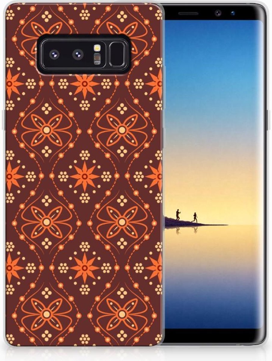Back Cover voor Samsung Galaxy Note 8 TPU bumper Batik Brown