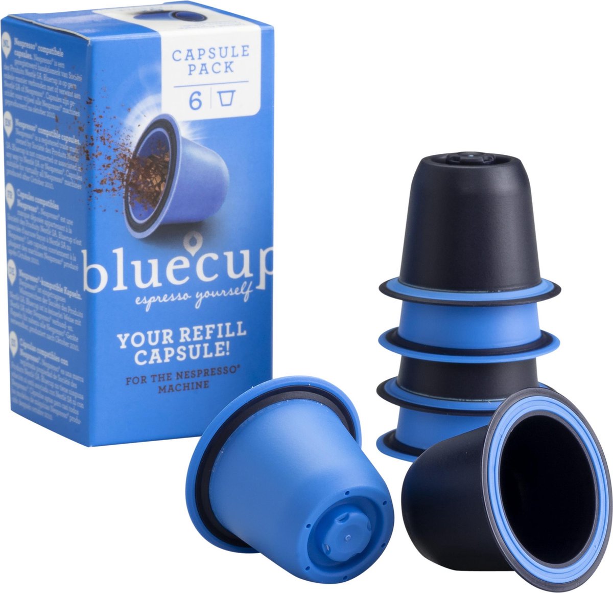 Bluecup cuppakket - Hervulbare Nespresso Cup (Aanvulling op Start pakket)  en werkt met... | bol