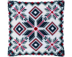 Pako borduurpakket kruissteek kussen - Noors motief - geprint stramien - 003.266 - DIY kit