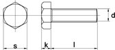 Tapbout Din933 8.8 M16X140Mm Verzinkt - 25 stuks