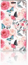 Sony Xperia Z3 Bookcase Hoesje Butterfly Roses