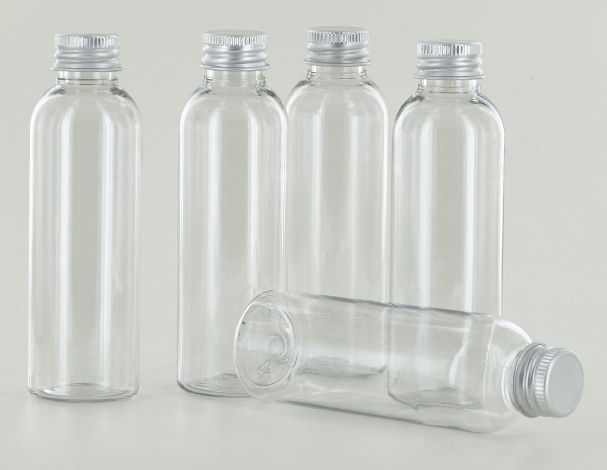 Set 20 plastic flesjes met alu dop 75 ml | bol.com