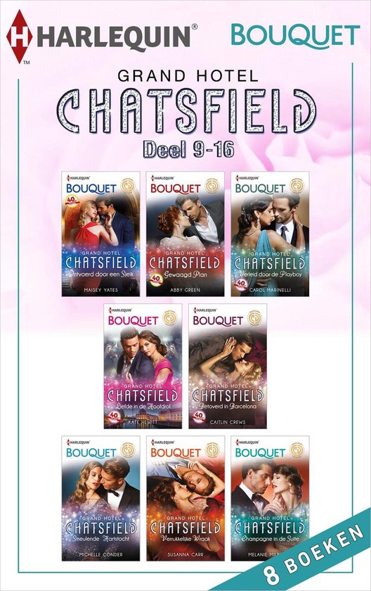 Cover van 8 Bouquet boeken over Grand Hotel Chatsfield, Deel 9-16.