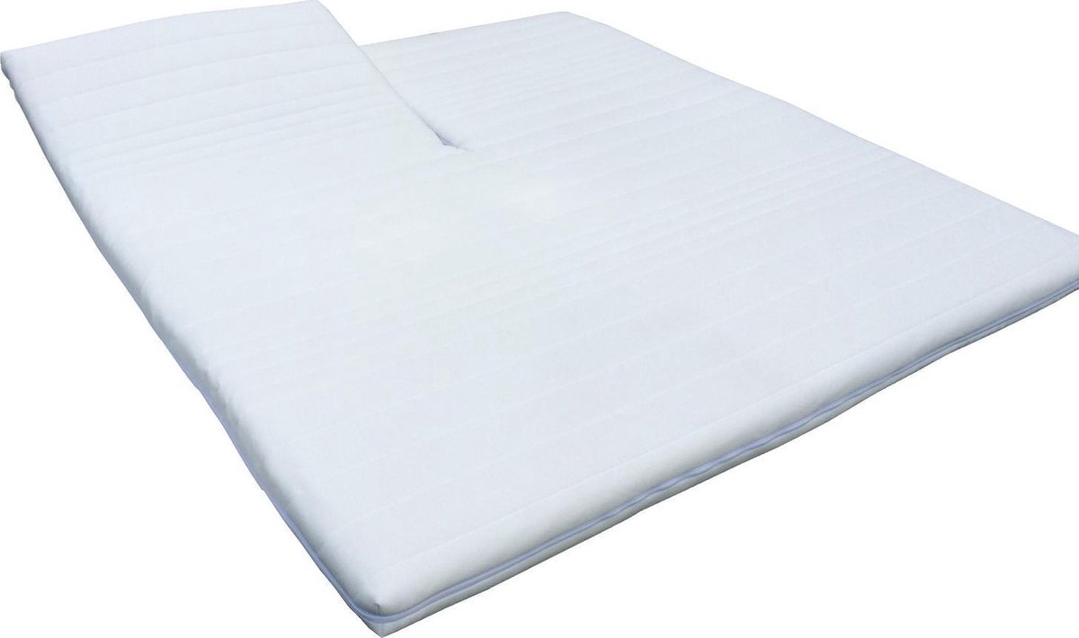 Slaaploods.nl Splittopper - Koudschuim Comfort - 140x220 cm - Dikte 8 cm Wit