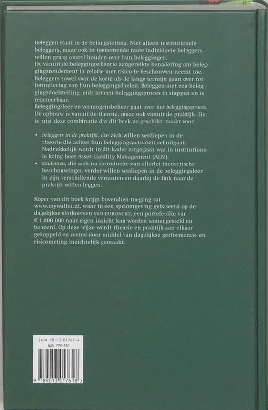 Beleggingsleer en Vermogensbeheer | 9789013017618 | Boeken | bol.com