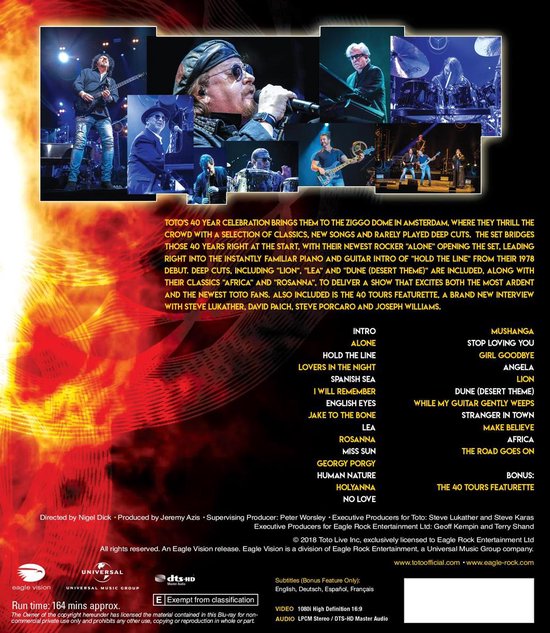 bol.com | 40 Tours Around The Sun (Live At Ziggo Dome) (Blu-ray), Toto |  Muziek