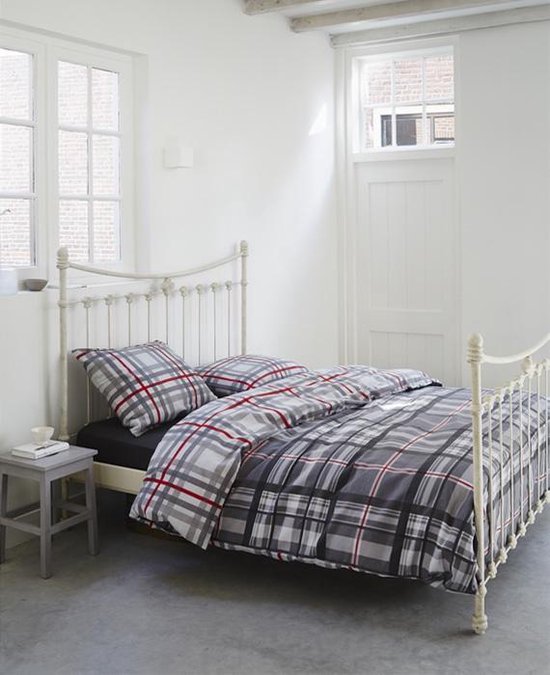 Housse de couette Vanezza Jannes - Flanelle - Double - 200x200 / 220 - Gris