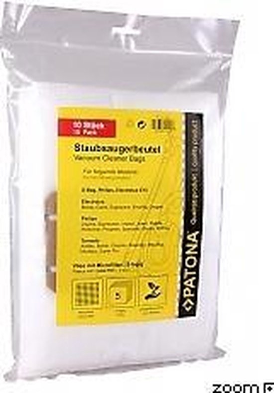 PATONA 10 vacuum cleaner bag 5 layer fleece incl. Microfilter f