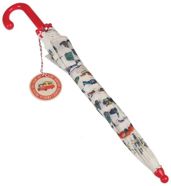Rex London Vintage Transport Kinderparaplu - Ø 70 cm - Wit