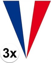3x Frankrijk vlaggenlijnen 5 meter