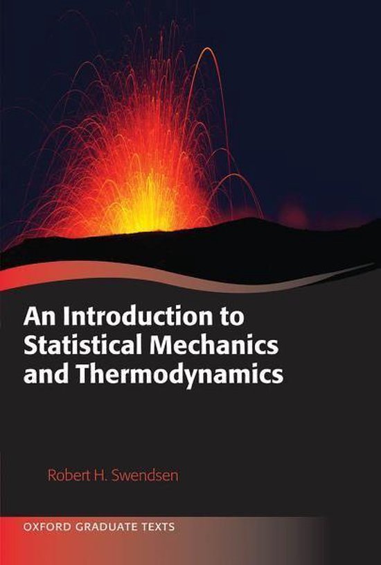 Boek met de titel 'An Introduction to Statistical Mechanics and Thermodynamics' met een explosie van vuur en vonken op de voorkant.