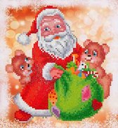 Diamond Dotz® Kerst Santa & Teddies - Diamond Painting (28x30 cm)