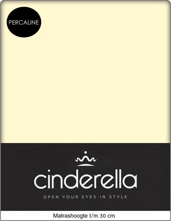 Cinderella Hoeslaken Percaline Optiform Vanille-90 x 220 cm