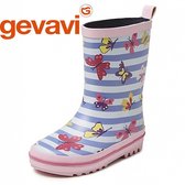 Gevavi Boots - Vlinder meisjeslaars rubber roze - Maat 24