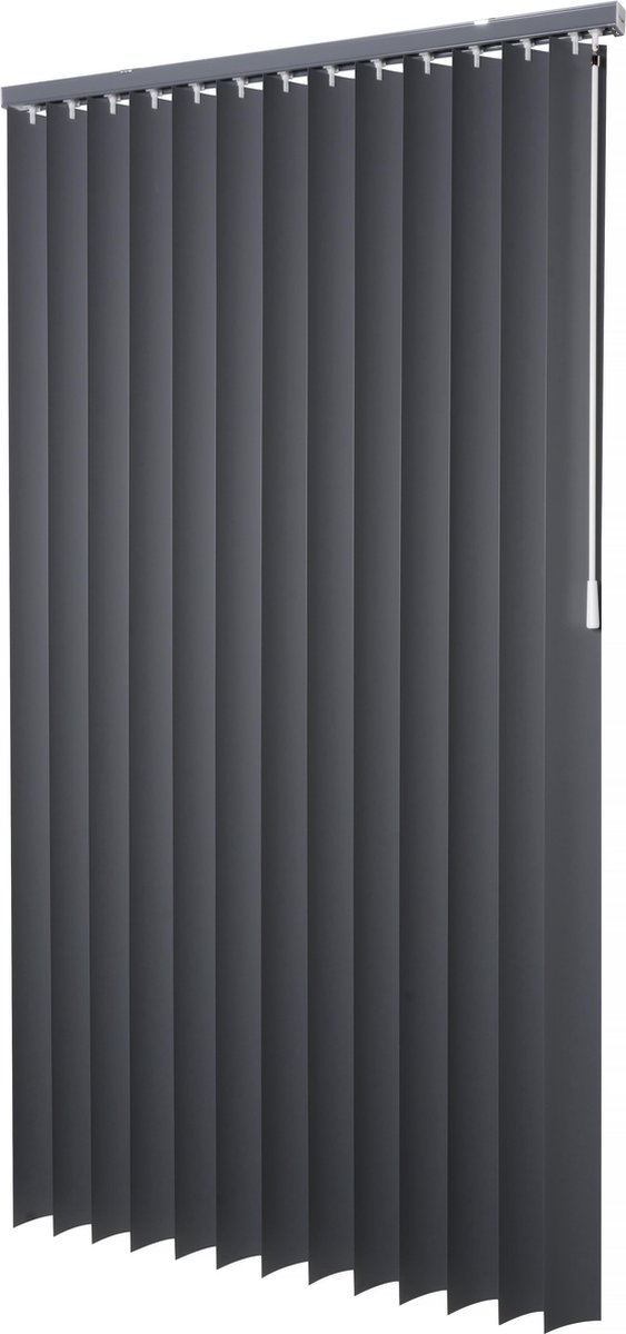 Lamel - PVC - Lamelbreedte 89mm - Uni Donkergrijs - 100x180cm - Intensions