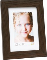 Deknudt Frames S49BH2  10x15cm Fotokader afgewerkt in een donkerbruine houtkleur