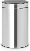 Brabantia Touch Bin Prullenbak - 10+23 liter - Afvalscheiding - Matt Steel Fingerprint Proof