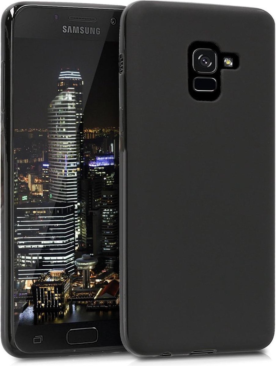 Samsung Galaxy A8 (2018) siliconen hoesje - Zwart