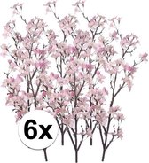 6x Appelbloesem roze kunstbloemen 104 cm