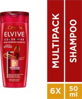 L'Oréal Paris Elvive Color Vive Shampoo - 12 x 50ml - Gekleurd Haar - Voordeelverpakking