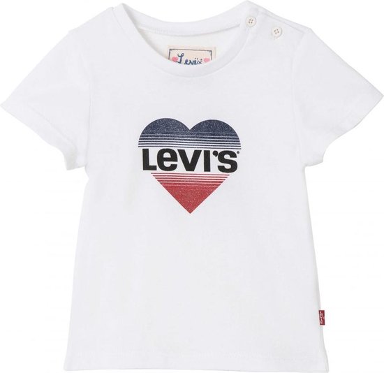 Levi's Meisjes T-shirt - Wit - Maat 92 | bol.com