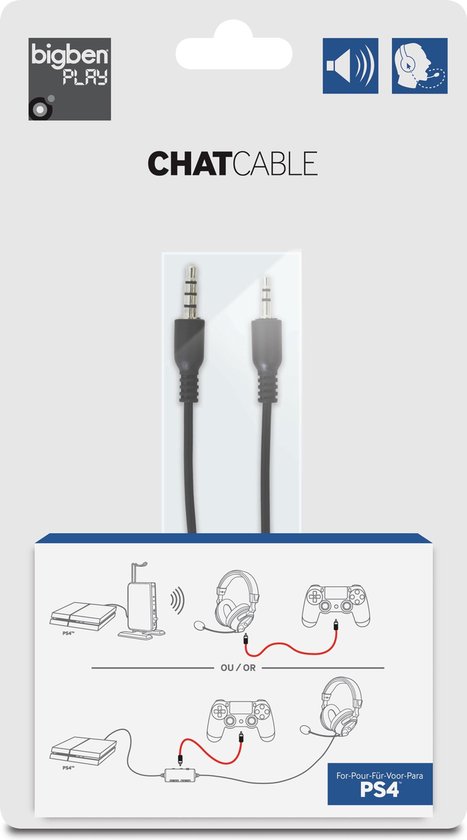 Middel Knorrig Peer BigBen PlayStation 4 Headset Chat Kabel PS4 | bol.com
