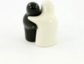 peper en zoutstel - zwart wit - 10 cm - fairtrade