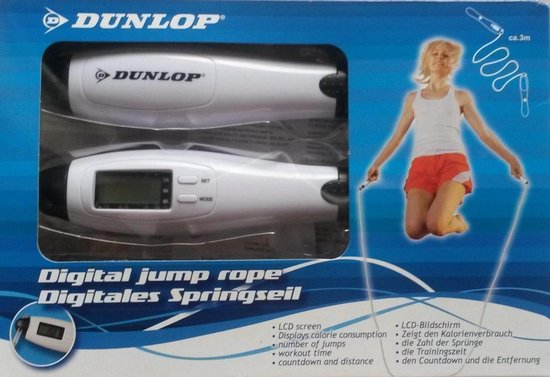 louter Waakzaamheid Rechtmatig Dunlop Springtouw 3M met Elektronische Teller en calorie verbruik | bol.com