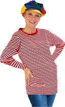 Gestreept shirt rood, lange mouwen