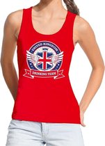 Rood United Kingdom drinking team tanktop/mouwloos shirt dames S