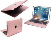 Tablet2you Apple iPad Air 1 toetsenbord - notebookcase met verlicht toetsenbord - Rose goud kleurig