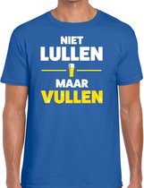 Niet Lullen maar Vullen heren T-shirt blauw M